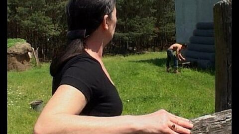 Tall Mature Lady Gets Banged By A Farm Boy