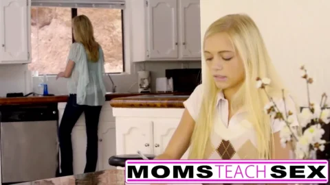 Moms Teach Sex – Big tit step mom catches daughter