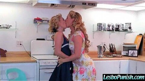 Hot Lez Girl (aaliyah&cherie) Get Punish By Mean Lesbo With Dildos clip-01