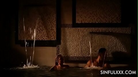 Wet sex with pierced milf in pool