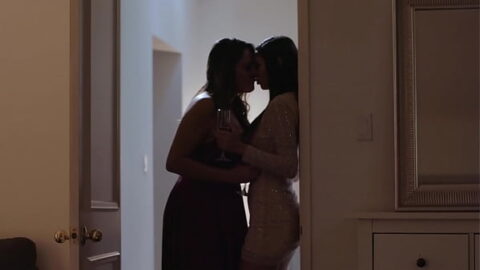 Horny Lesbos Can’t Wait To Get Home