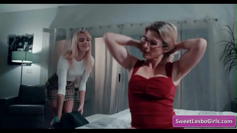 See this natural big tit blondie lesbo getting seduced by her young masseuse for a good fuck