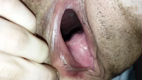 Adorable  teen pussy fucked and internal creampie in close-up