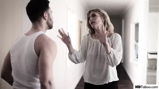 Step Mom cheats with a help of her reluctant stepson