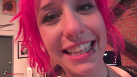 Proxy Paige sucks and teases and rims Mr. POV in this point-of-view blow job video Creampie My Face!