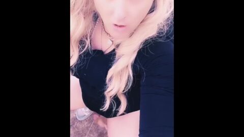 Trans Girl Squats And Pees