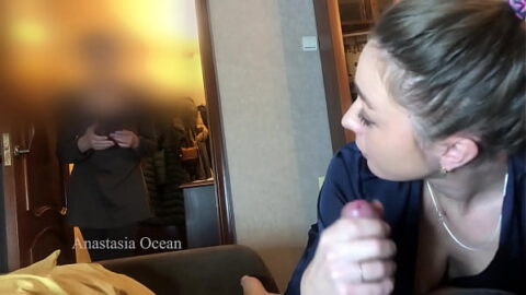 I suck my boyfriend dick and my stepmom watches