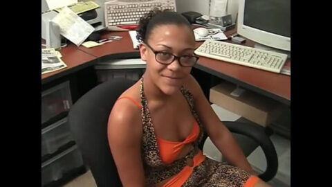 Black teen gets tricked by manger into blowjob & handjob while at work