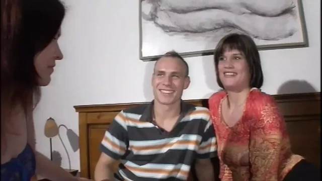 Threesome fuck with a housewife who shares her husband’s cock with a German slut