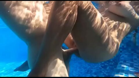 A DELICIOUS CREAMPIE IN THE POOL AND IN MY PUSSY