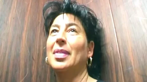 Old German lady eating cum in the basement