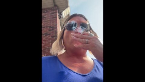 Having fun smoking a the hotel