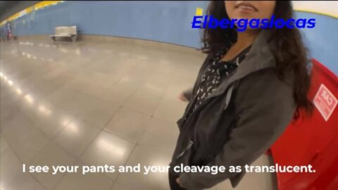 My best friend’s translucent thong was seen on the subway train, I couldn’t resist spanking her