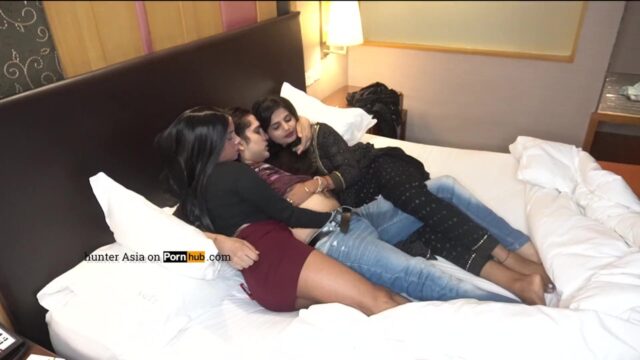 My Girlfriend brings her friend to get fucked together – hunter Asia