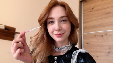 What to do if your maid is pregnant after a creampie? Fuck her hard again! – Loly Nebel