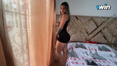 Stepbrother, fuck me without taking off my dress and shoot all your cum in my nice ass.