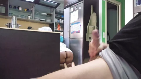 I show my big erection to my stepmother, she couldn’t resist the temptation…
