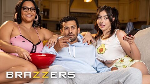 BRAZZERS – Horny Girls Ashlyn Peaks & Chloe Surreal Compete For Their Share Of Alex’s Huge Cock