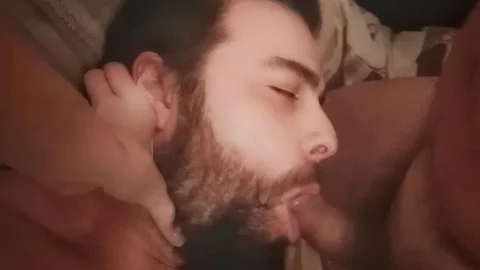 Cuckold threesome husband eat Stepdaddy’s cum KellyAErick