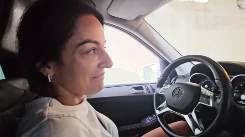 She Takes My Cock in Her Hand While We’re Stuck in Traffic on the Highway