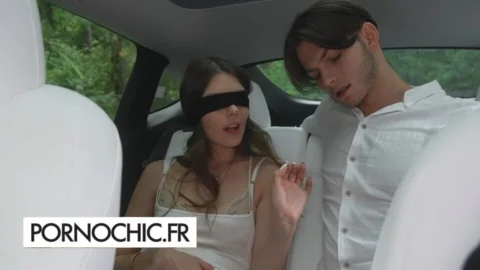 Blindfolded by her husband