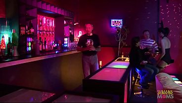 Christmas is the time for giving, and the strip club is no exception. The beautiful milfs strip down in front of their customers and spread their cheeks to reward them with hardcore anal group sex.