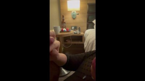 Big cumshot from a small dick on a date
