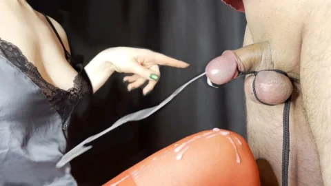 He came twice and eat his own cum.