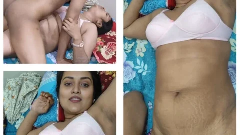 Threesome Sex video With Hot  Bhabhi Devor Hardly Fucking Last part_03