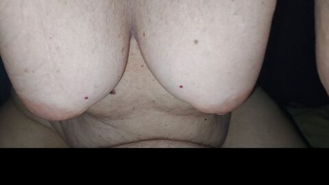 62 Hornyman11 she is grinding my dick with tits