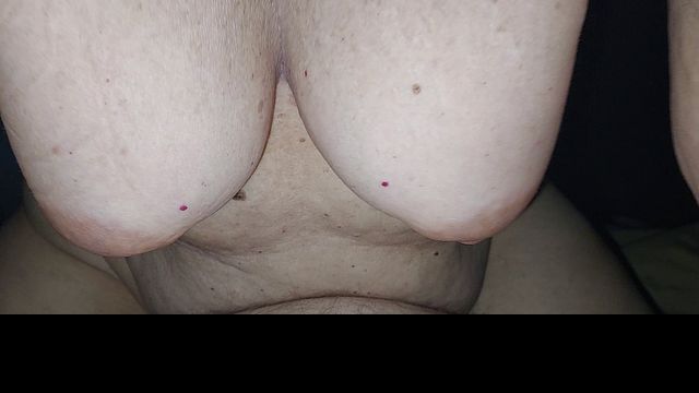 62 Hornyman11 she is grinding my dick with tits