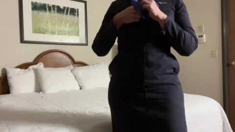 Fa Fiona Has Some Fun in Her Hotel Room with a Pillow