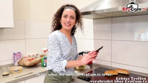German Milf Next Door Does EroCom Sex Meeting In Her Kitchen