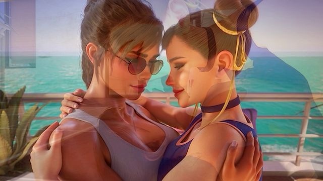 Hentai Anime Lara Croft & Chun Li Lesbian Sex – Tomb Raider X Street Fighter Cartoon