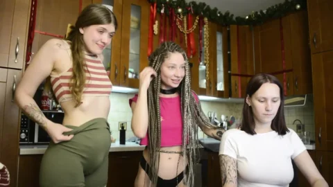 this perverted trio fucked their girlfriend’s mouth hard and had more fun