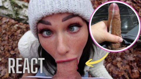 React: Freckled Teen SUCKS & SWALLOWS in the Woods – Shaiden Rogue