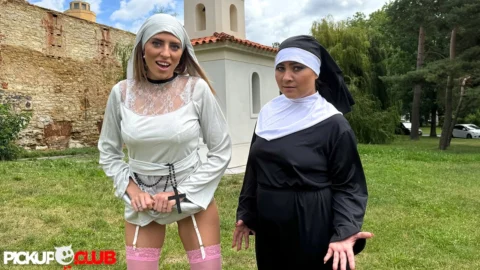 PickUP Club – Outdoor Sex with Hot Fundraising Nuns!