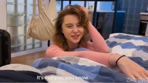 Lesbian stepsister tries dick for the first time