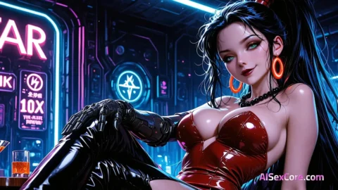 Black ponytail bounces getting pounded on the bar hot cum explodes all over her pretty face (AI)