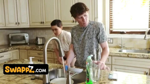 Busty Stepmoms Kenzie Taylor and Olive Glass Arrange a Naughty Stepson Swap