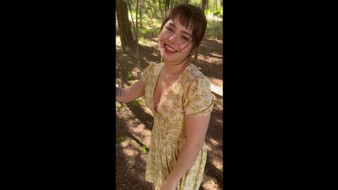 Fuck me hard before some one see us! Beautiful Girlfriend Fucks Me on our FIRST DATE in the Forest