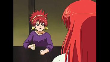 Hentai threesome with horny redheads