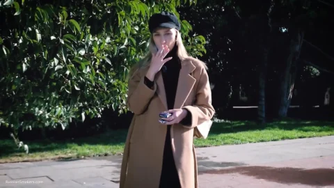 Outdoors Smoking with Beaty Russian Girl 2