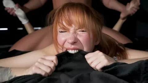 Petite redhead reaches intense climax
