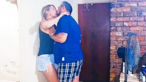 Qucke standing sex mutual masturbation leads to doggystyle