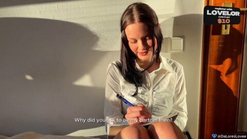 18 Year Old College Classmate Chooses a Blowjob Over Her Project and Ends Up With a Mouth Full of Cum
