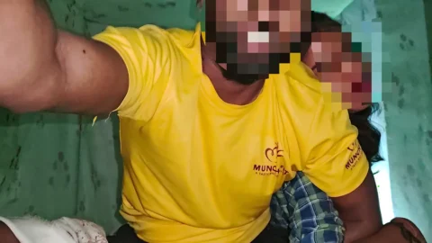 After a long time hard sex with loud moaning with Virgin college girl