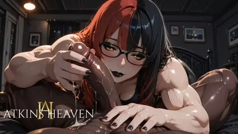 Elegant Femdom Scene in Interracial Animation