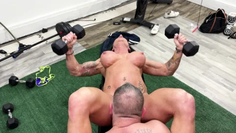 Fucking in the Gym Part 4kandy Sucks and Fucks the Godfather