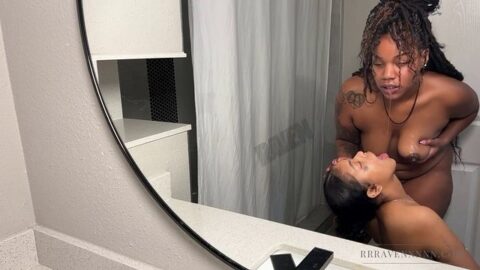 Licking and sucking wet Ebony pussy
